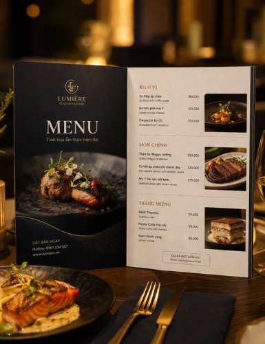 In nhanh tờ rơi và menu quán ăn